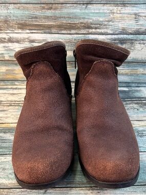 UGG Australia Penelope Ankle Boots Womens Size 6 Textured Brown Leather Slouch